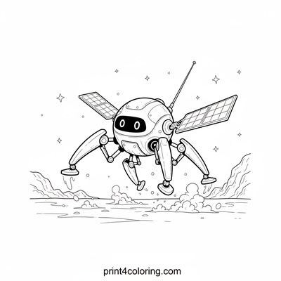 Mercury's Robotic Messenger - free printable coloring page