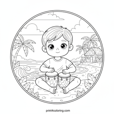 Music coloring page preview