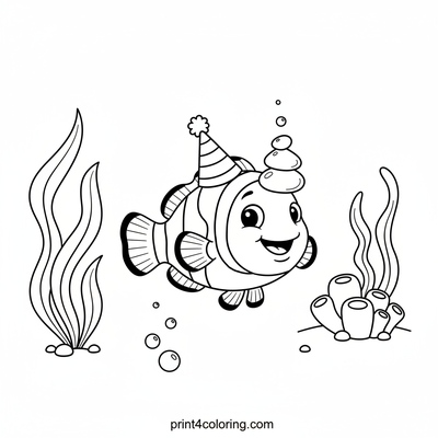 Fin-tastic Clownfish Show - free printable coloring page