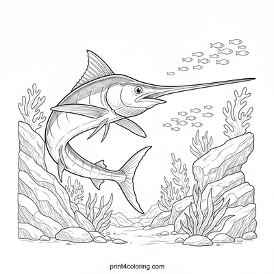 Young Swordfish's First Hunt: Ocean Apprentice