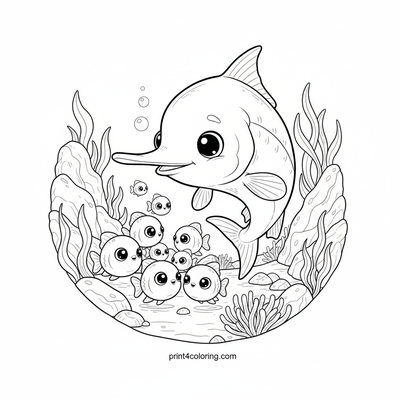 Little Swordfish's First Hunt