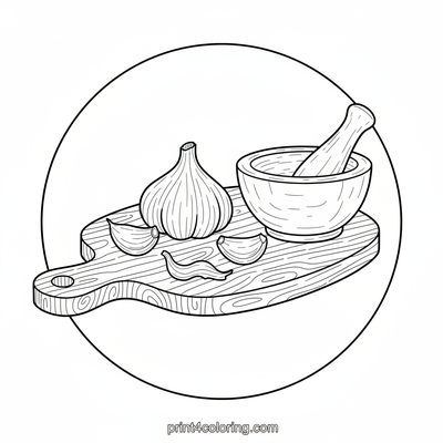 Garlic coloring pages preview