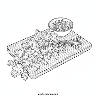 Fresh Garden Cilantro Harvest