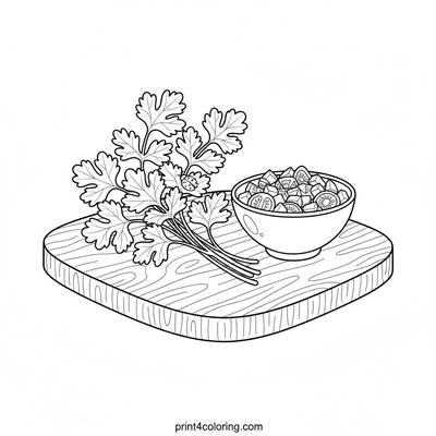 Cilantro coloring pages preview