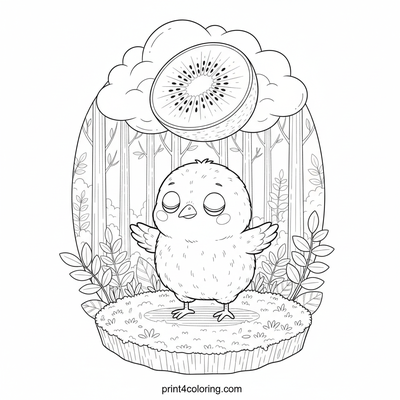 Kiwi's Whimsical Flight Dream