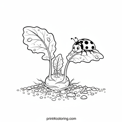 Kohlrabi Sprout's Tiny World Awakening - free printable coloring page