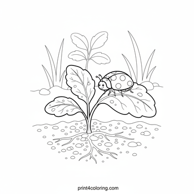 Kohlrabi Sprout's First Morning Adventure - free printable coloring page