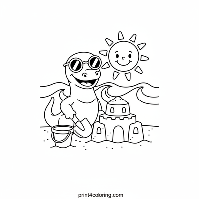 Komodo Dragon's Sunny Sandcastle