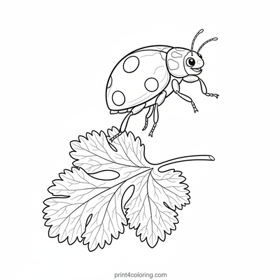 Ladybug's Great Cilantro Climb - free printable coloring page