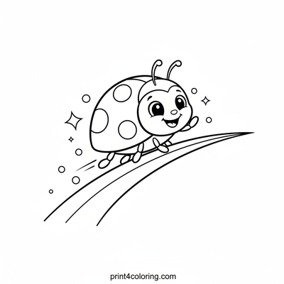 The Speedy Ladybug's Grand Race - free printable coloring page