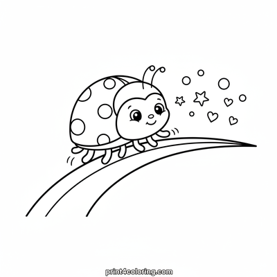 Ladybug's Grassland Dash - free printable coloring page