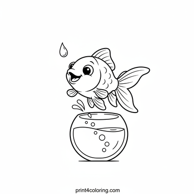 Goldfish's Grand Snack Leap! - free printable coloring page