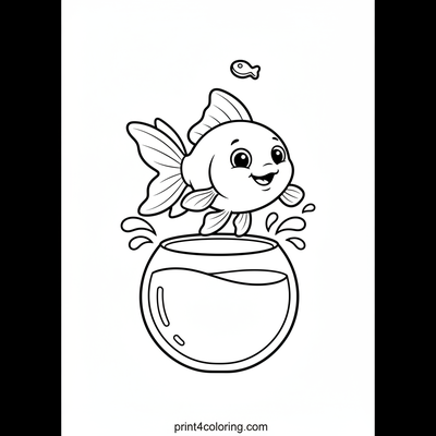 Goldfish's Great Snack Leap! - free printable coloring page