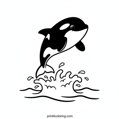 Happy Orca's Big Ocean Leap