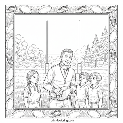 Rugby coloring pages preview