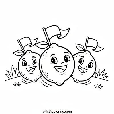 Zesty Lemon Roll Race! - free printable coloring page