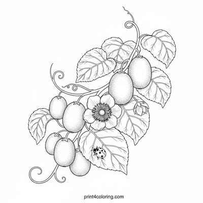 The Amazing Kiwi Vine Journey - free printable coloring page
