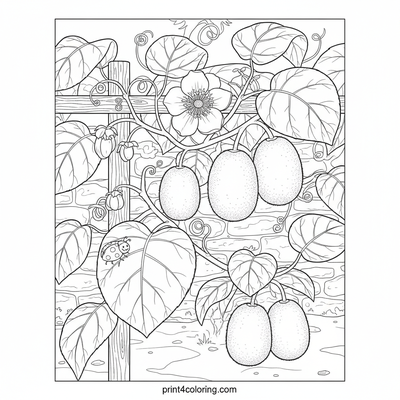 Kiwi Vine's Sweet Journey - free printable coloring page