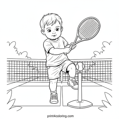 Little Ace's Grand Slam Debut - free printable coloring page