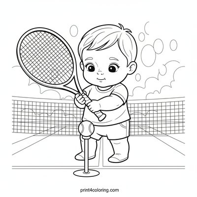 Little Ace's Grand Slam Debut - free printable coloring page