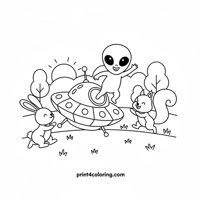 Little Alien's Friendly Earth Welcome