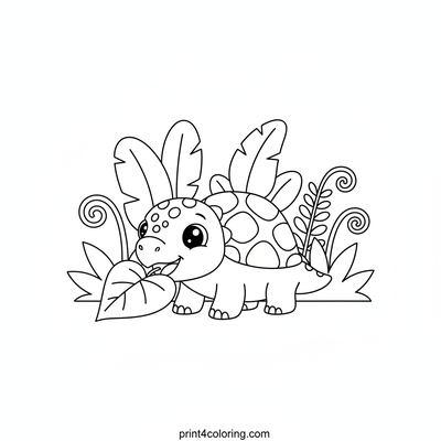 Baby Ankylosaurus's Big Green Meal