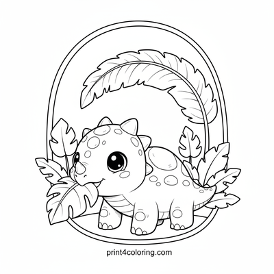 Little Ankylosaurus's Leafy Lunchtime Fun