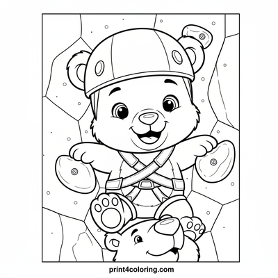Little Bear's Big Climb - free printable coloring page