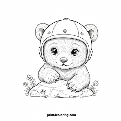Little Bear's First Mountain Climb - free printable coloring page