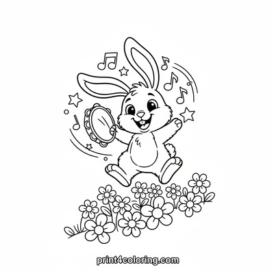 Happy Bunny's Tambourine Jam