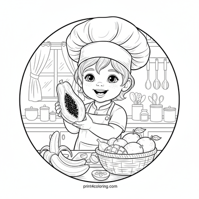 Papaya coloring pages preview