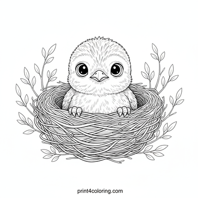 Little Cuckoo's Cozy Nest Adventure - free printable coloring page