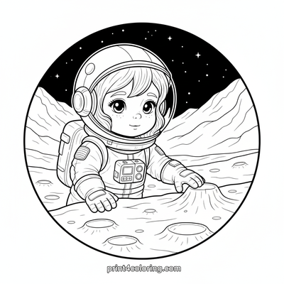 Pluto's Frosty Frontier Explorer - free printable coloring page