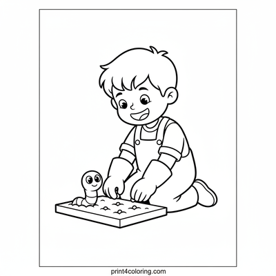 Happy Little Gardener and Wiggle Worm