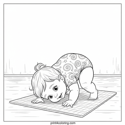 Tiny Tumble: My First Forward Roll - free printable coloring page