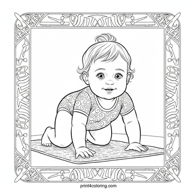 Tiny Tumble: Little Gymnast's First Roll - free printable coloring page