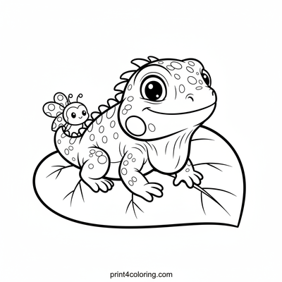 Happy Baby Iguana's Leafy Smile