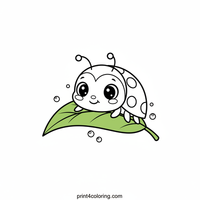 Little Ladybug's Leafy Peek-a-Boo - free printable coloring page