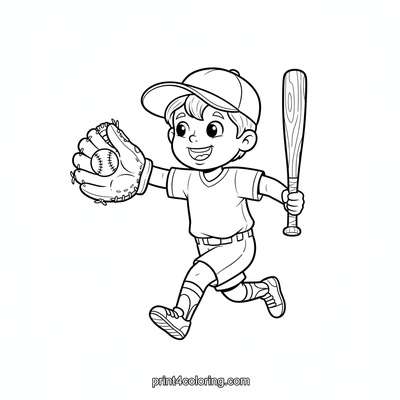 Little Leaguer's First Glove: Big Dreams, Little Hands - free printable coloring page