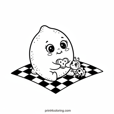 Little Lemon's Cozy Picnic - free printable coloring page