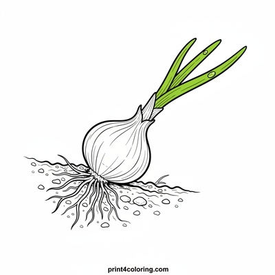 Little Onion's Grand Unfurling - free printable coloring page