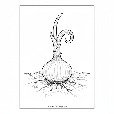 Little Onion's Grand Debut - free printable coloring page