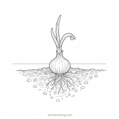 Little Onion's Sunny Debut - free printable coloring page