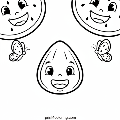 Little Seed's Watermelon Wonderland - free printable coloring page
