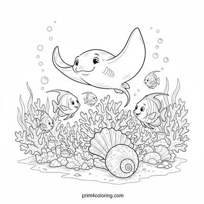Little Stingray's Coral Garden Discovery - free printable coloring page
