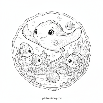 Little Stingray's Coral Garden Discovery: An Underwater Adventure - free printable coloring page