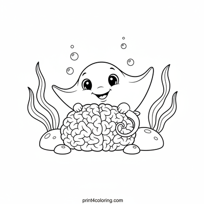 Little Stingray's Secret Coral Hideaway