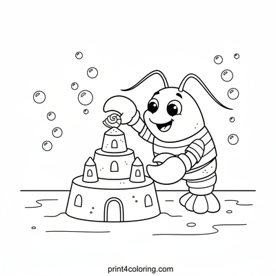 Little Lobster's Shell Sandcastle