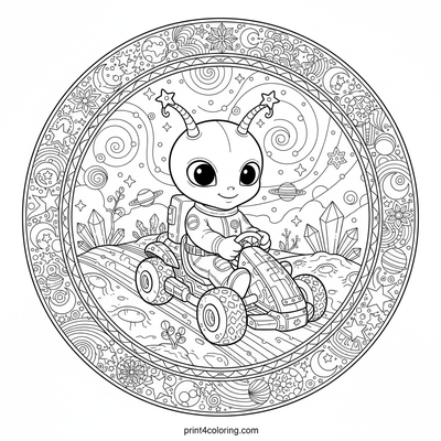 Go Kart coloring pages preview