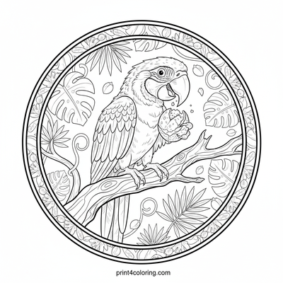 Macaw coloring pages preview